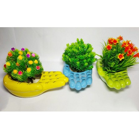 Hand Shape Ceramic Pot Any Color